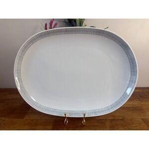 Upsala Ekeby Karlskrona Sweden Porcelain Serving Platter Scandinavian MCM Oval